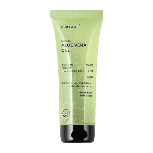 Brillare Natural Aloe Vera Gel – Ultimate Moisturiser for Face, Hair & Skin | Pure, Hydrating, Soothing Care, 200 GM