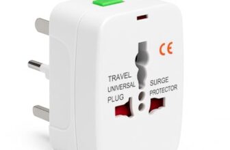 Universal Charger Adapter 224+ Countries Support Travel Adapter International All in One Worldwide International Travel Adapter (White)