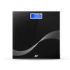 Ant Esports Flora Wave Digital Weighing Scale, Highly Accurate Digital Bathroom Body Scale,Display (LED) Precisely Measures Weight Up To 180Kg-Black