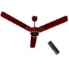INALSA BLDC Ceiling Fan 1200mm Aero Swift Luxe|Designer Fan with Remote Control Timer/Boost Mode|BEE 5 Star Rated Energy Efficient|Low Noise|Ultra High Speed|LED Indicator|3 Yr Warranty on Motor,Brown