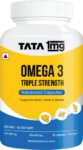 TATA 1mg Triple Strength Omega 3,EPA(560mg) & DHA (400mg) Fish Oil(60 Capsules)