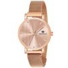 CRESTELLO Women’s Rose Gold Plated Mesh Chain Analog Watch (CR-RG103PNK-RGCH)