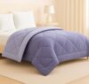BSB HOME Luxury Reversible Comforter Double Size | Dual Color Soft Quilt for AC Room | Winter & Summer | Rainy Season Plush Microfiber | Solid Color Comforter – 90×100 Inches, Lavender