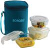 BOROSIL Teal Bag, 3 Pc (320 ml x 2 + 240ml x 1 ), Office Tiifin 3 Containers Lunch Box(880 ml)