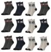 Btag Sports Ankle Cotton Socks for Men & Women – Breathable, Sweat-Absorbent, Cushioned Athletic Socks for Running, Gym, Cycling – Pack of 12