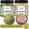 lila dry fruits Pumpkin Seeds & Sunflower Seeds 500 gm jar each Pumpkin Seeds, Sunflower Seeds(2 x 500 g)