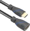 C&E High Speed HDMI Cable Male to Female with Ethernet Black (10 Feet/3.0 Meters), (2 Pack)