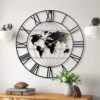 Cartvilla Morden Metal Analog Wall Clock for Living Room, Bedroom, Office, Kitchen, Stylish Wall Clock for Home and Hall, Designer Big Size Modern (DA-3, 60 CM), Black