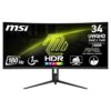 MSI MAG 342CQR E2 34 Inch 2K UWQHD Curved Gaming Monitor – 1500R 3440 x 1440 Resolution, 180 Hz / 1ms (MPRT), Adaptive Sync – DP 1.4a, HDMI 2.0b CEC, 95% DCI-P3, AI Vision, HDR Ready