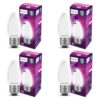 Philips E27 Frosted Candle 400-Lumen Decorative Wall Lights (4W, Pack of 4, White)