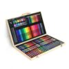 180 PCS Art Supplies Set for Kids – Wonder Sprout Drawing Kit with Wooden Box, Color Pencils, Oil Pastels, Paints, Crayons & Tools