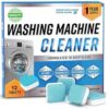 MIXOSA Washing Machine Cleaner Descaler 12 Pack – Deep Cleaning Tablets For HE Front Loader & Top Load Washer, Clean Inside Drum And Laundry Tub Seal (Washing Machine Cleaner Tablets – 12 Pack)