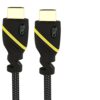 C & E Gold-Plated MESH High-Speed HDMI Cable with ARC (6 Feet) Supports Ethernet 1.4V, 3D, 4K video,1080P, (Black/YELLOW)