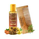 Shaastram Olive Almond Herbal Hair oil 100ml + Pure Neem Comb Combo