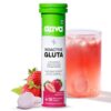 OZiva Bioactive Glutathione Tablets for Radiant Skin – 10 Effervescent Tablets (Pack of 1) | L-Glutathione, Vitamin C, Lycopene For Skin Glow & Anti-Pigmentation | Strawberry Swirl