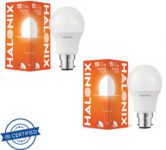 HALONIX 15 W Basic Round B22 LED Bulb(White, Pack of 2)