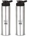 Pigeon Stainless Steel Inox Hydra 750 Drinking Water Bottle 700 ml – Silver (Pack of 2)