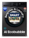 Samsung Smart Choice 12 kg, 5star, AI Ecobubble, Super Speed, Wi-Fi, Hygiene Steam with Inbuilt Heater, Digital Inverter, Fully-Automatic Front Load Washing Machine (WW12DG5B24AXTL, Inox)