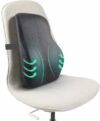 Sleepsia Lumbar Support Memory Foam Orthopedic Back Cushion – Back Rest Cushion for Car, Chair and Office Chair (17.5″ L× 15.5″ W × 5.5″ H) Black