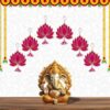 Perpetual Lotus Hangings for Home Decoration – Pack of 6 Velvet Handmade JhumkiLotus Toran Decoratives for Ganesh Chaturthi, Ganapati Pooja, Diwali, Festive Dcor for Door Entrance, Wall Hanging,