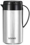 Amazon Brand – Solimo Stainless Steel Polo Flask | Thermos Hot Cold Flask | Beverage Dispenser | 100% Food Grade | Easy to Clean | for Office, School, Travelling (900ml)