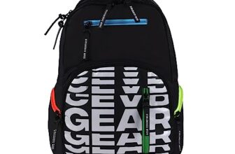 Gear 7 Pocket 30 L Backpack/Water Resistant School Bag/Casual Backpack/Daypack/Travel Backpack/Kids Bag/College Bag for Boys/Girls/Men/Women (Black)