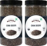 Nutraj Chia Seeds 1 Kg (500g x 2) Jar, Chia Seeds for Weight Loss, Raw Unroasted Chia Seeds(2 x 250 g)