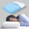 Sleepsia Orthopedic Cooling Gel Memory Foam Pillow | 1 Year Warranty | Cervical Pillows for Spondylitis Neck and Shoulder Pain Relief Support Bed Sleeping (Standard,White)