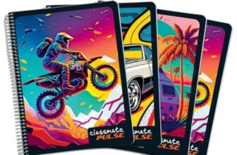 Classmate Pulse Single Subject Spiral Notebook – Pack of 4 | Unruled | 200 Pages | 24.0cm x 18.0cm | Attractive Cover Designs | Soft Cover |Notebooks for College Students