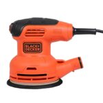 BLACK+DECKER BEW210-QS, 230V, 0-13000 RPM, 4-in-1 Corded Electric Multi-Sander With 2 Orbital Bases, Finger Sanding Attachment and Sanding Sheets, Orange and Black