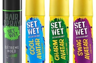 Set Wet Deodorant Spray Perfume for Men, 150ml (Cool, Charm and Swag Avatar Pack of 3) & Set Wet Hair Spray for Men Extreme Hold 200ml