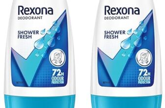 Rexona Shower Fresh Underarm Roll On Perfume For Women, Antiperspirant, Removes Odour, Keeps Skin Fresh & Clean, Alcohol Free, Skin Friendly, 50 Ml (Pack of 2)