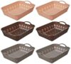 Aristo 222 Velvet Plastic Storage Basket For Store Fruits, Vegetables, Magazines, Cosmetics, Stationary – Color May Vary- Pack of 6