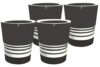 Wonder Homeware Bingo Open Dustbin Set, 4 pc Dustbin 6 ltr, Black Color