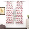 MollisHomes Window Curtains 5 Feet Long Set of 2 | Floral Design | Polyester | Light Filtering Curtains | Curtains for Living Room | (118 x 152 cm, Peach) | Perfect for Home Decor