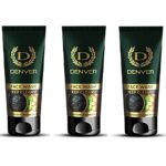 DENVER Deep Cleanse With Activated Charcoal & Mint Face Wash (50GM Each) – Pack of 3 | Deep Pore Cleaning Charcoal Face Wash for Men | Fights Acne and Pollution | All Skin Type
