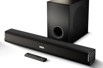 Mivi Fort Sonic 200 Soundbar, 2.1 Channel, Multi-Input and EQ Modes, BT v5.3 200 W Bluetooth Soundbar(Black, Silver, 2.1 Channel)