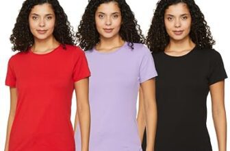 Amazon Brand – Symbol Women’s Regular T-Shirt (RN-PO3-COMBO24_Black, Red & Lavendar S)