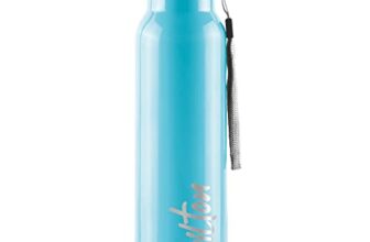 Milton Steel Fit 900 Insulated Stainless Steel Water Bottle, 1 Piece, 630 ml, Light Blue | Easy Grip | Leak Proof |School | Office | Gym | Hiking | Treking | Travel Bottle