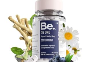 Be. On DND Natural Sleep Supplement | Ashwagandha Capsules with Melatonin 10mg, Magnesium Supplement & Chamomile | Non-Habit Forming Sleeping Tablets for Deep Sleep | 60 Veg Capsules- 30 Day Supply