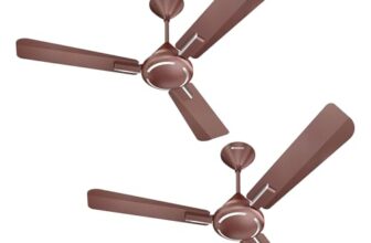 Havells 1200mm Ambrose ES Ceiling Fan | Premium Finish, Deco. Fan, Elegant Looks, High Air Delivery, Energy Saving, 100% Pure Copper Motor | 2 Year Warranty by Brand | (Pack of 2, Nickel Pearl Brown)