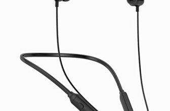 GOVO GOKIXX 421 Bluetooth Wireless Neckband in Ear Earphone with Mic, 10H Long Battery, 10mm Drivers, Magnetic Earbuds, Integrated Controls & Lightweight Design (Platinum Black)