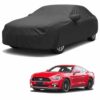 Sulfar 100% Water Resistant Car Body Cover Compatible with Mirror for Ford Mustang (Triple Stitched, Full Bottom Elastic, Dark Grey)