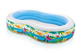 Intex Swim Center Inflatable Paradise Seaside Kids Swimming Pool, Blue