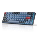 MageGee 60% Mechanical Gaming Keyboard,68Keys Compact Blue LED Backlit Gaming Keyboard, Sky Wired Ergonomic Mini Office Keyboard for Windows PC Gamer (Black Blue/Brown Switches)