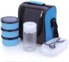 GLAMEXYMART Premium Lunch Box With bottle 5 Compartment With 2 Spoon Lunch Box 5 Containers Lunch Box(1100 ml, Thermoware)