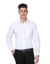Scott International Shirt for Men | Solid Full Sleeves Wrinkle Free Mens Shirts | Cotton Formal Shirts for Men Regular Fit | Stylish Mens Shirt | Plain Shirts for Mens White