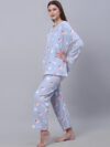 Lugo Women Printed Blue Night Suit Set