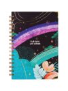 Doodle Undated Daily Planner I Weekly Planner I A5 I Hard Cover I Wiro I192 Ruled Pages I 80 GSM I Lay Flat Design I Metal Corners I Plan your day, To do List (Dreamy Start – Black)
