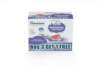 Himalaya Nourishing baby soap 75g | Buy 3 Get 1 Free | No 1 Doctor prescribed brand | Honey, Sunflower oil, Milk, Castor Oil |Antibacterial and Moisturization Action for sensitive skin|Gentle.Safe.researched